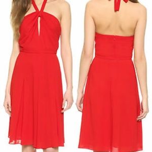 NWT L’AGENCE Red Halter Dress